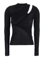 Black Knitted Cut Out Sweater 1