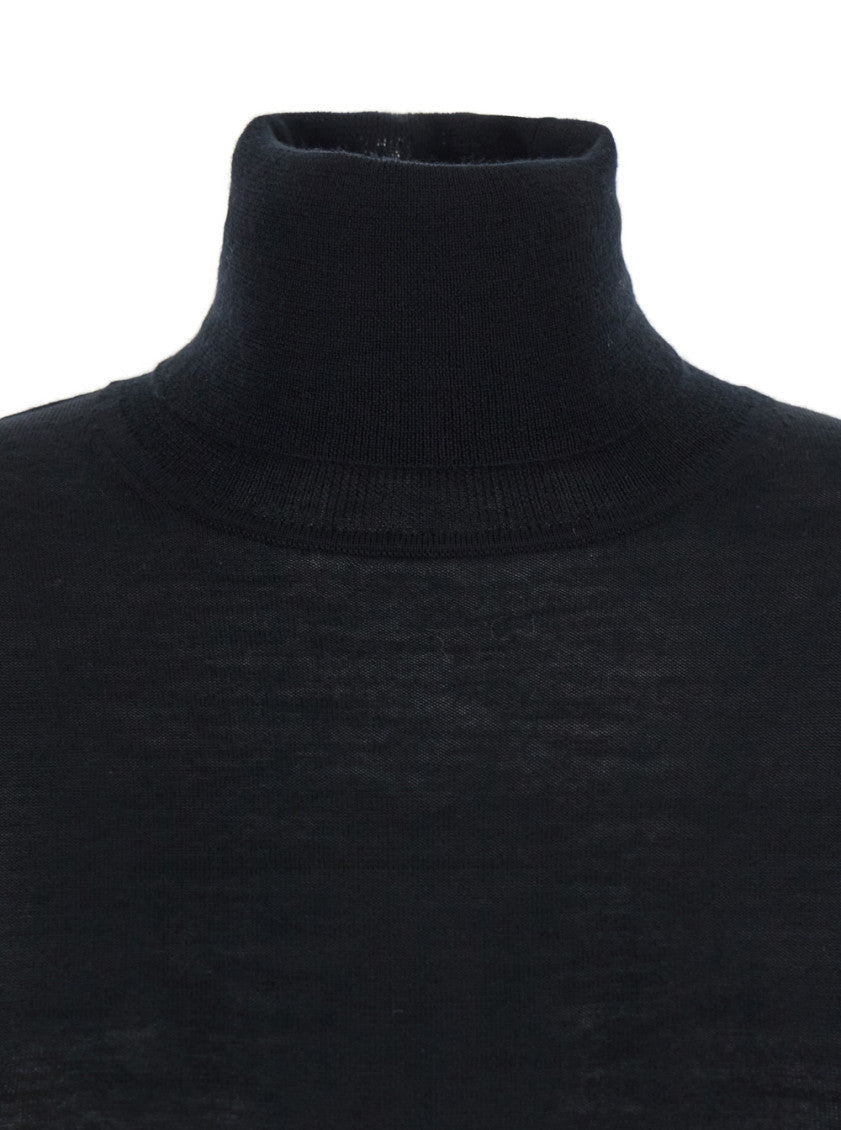 Black Solid Turtle Neck Sweater 3