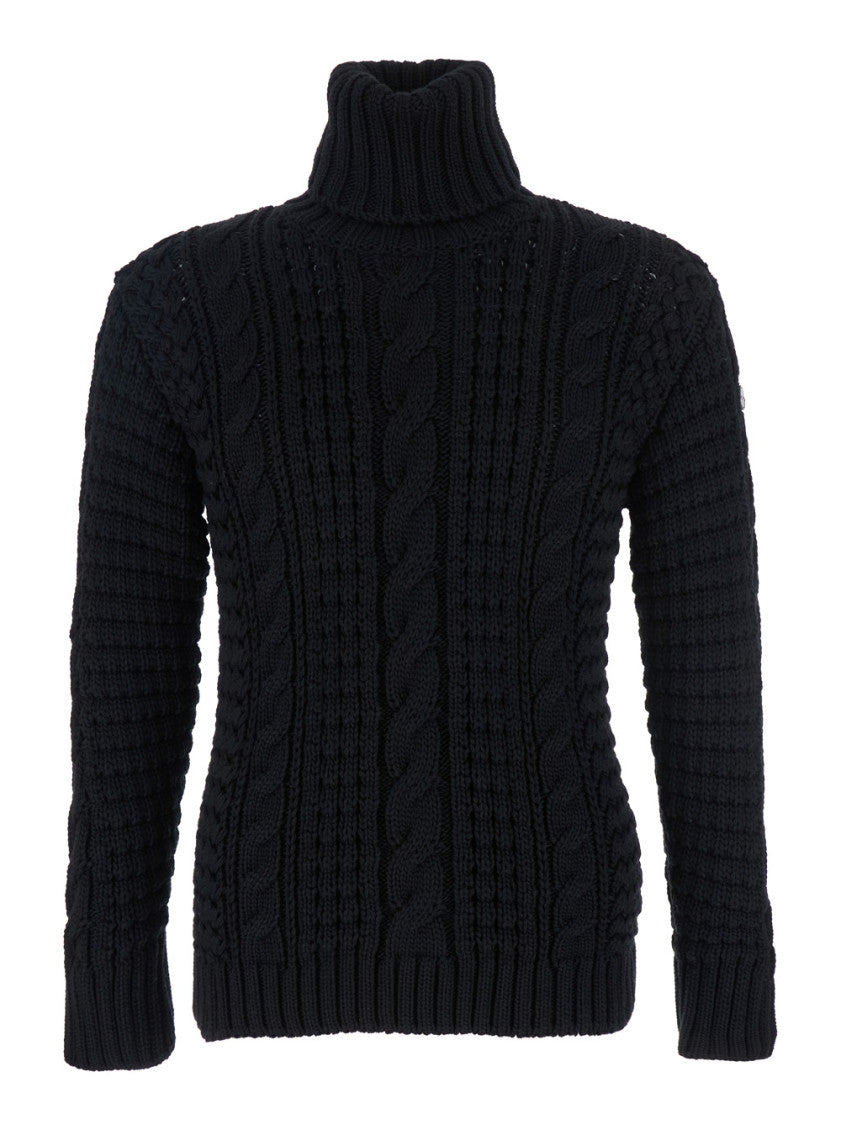 Black Knitted Turtle Neck Sweater 1