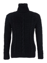 Black Knitted Turtle Neck Sweater 1