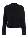 Black Solid Mock Collar Sweater 1