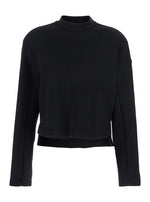 Black Solid Mock Collar Sweater 1