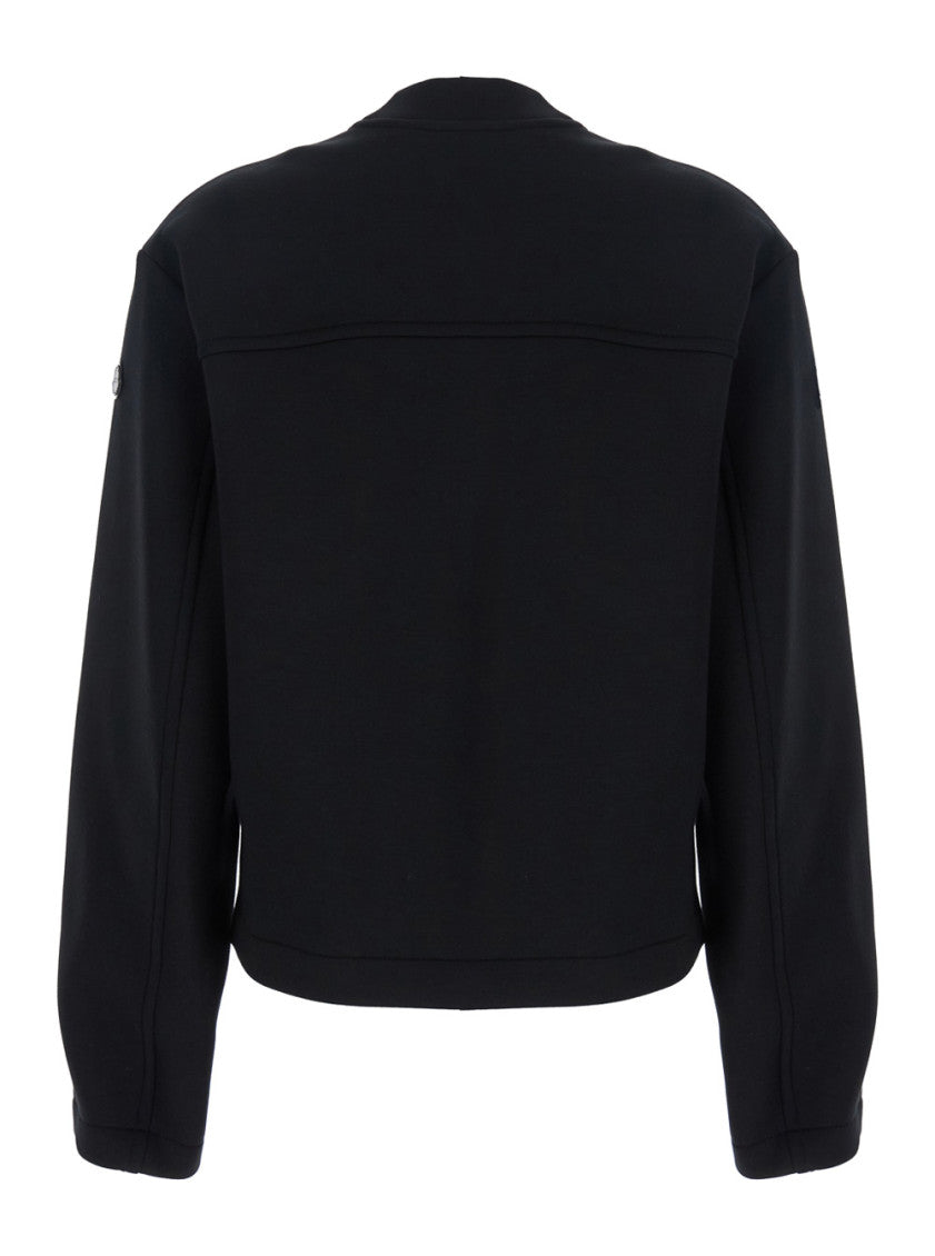 Black Solid Mock Collar Sweater 2