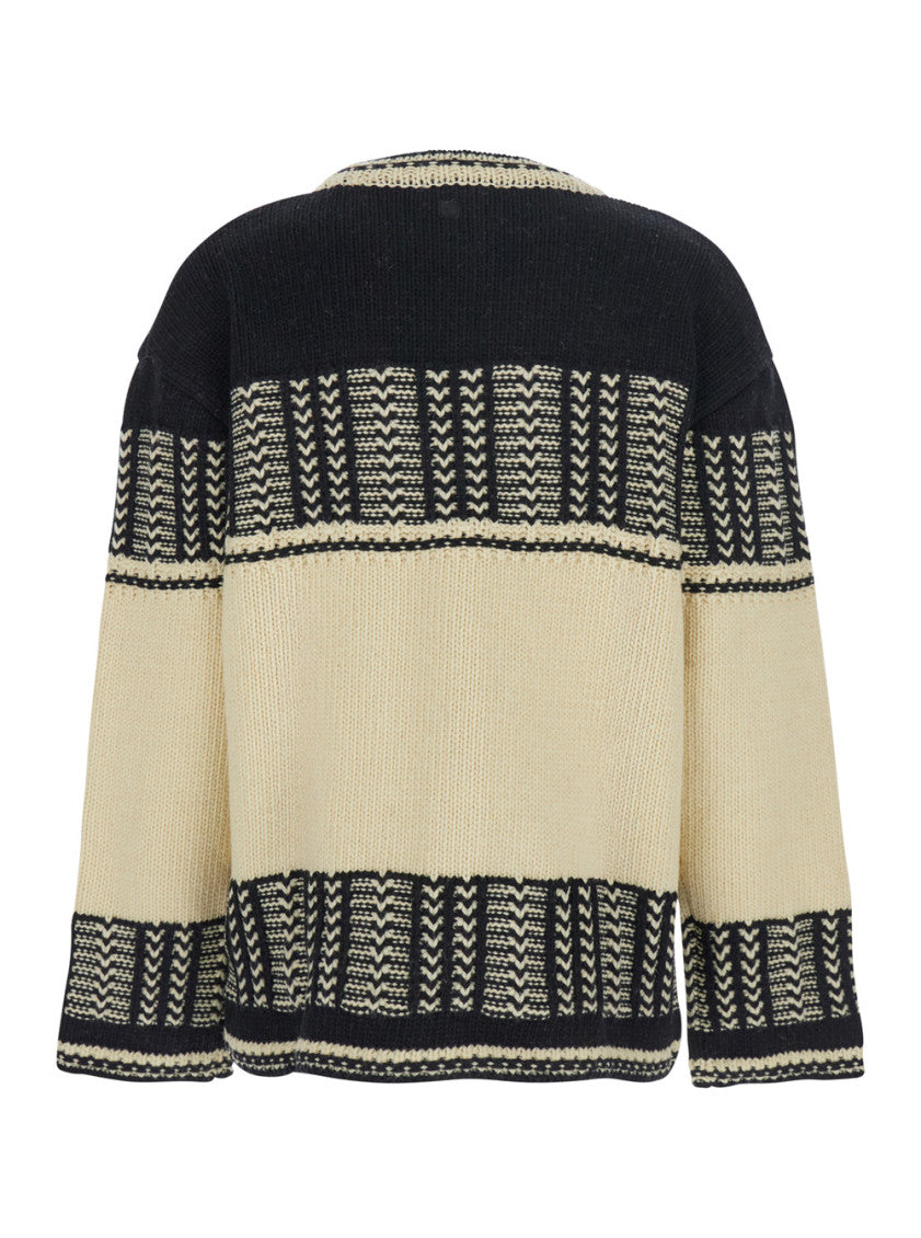 Multicolor Knitted Crew Neck Sweater 2