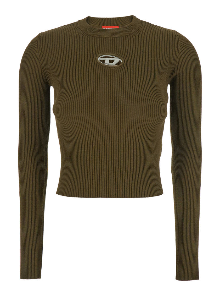 Brown Logo Crew Neck Sweater 1