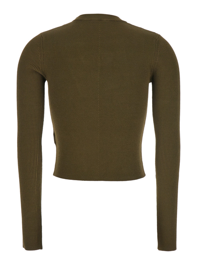 Brown Logo Crew Neck Sweater 2