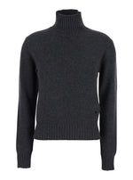 Grey Solid Turtle Neck Sweater 1
