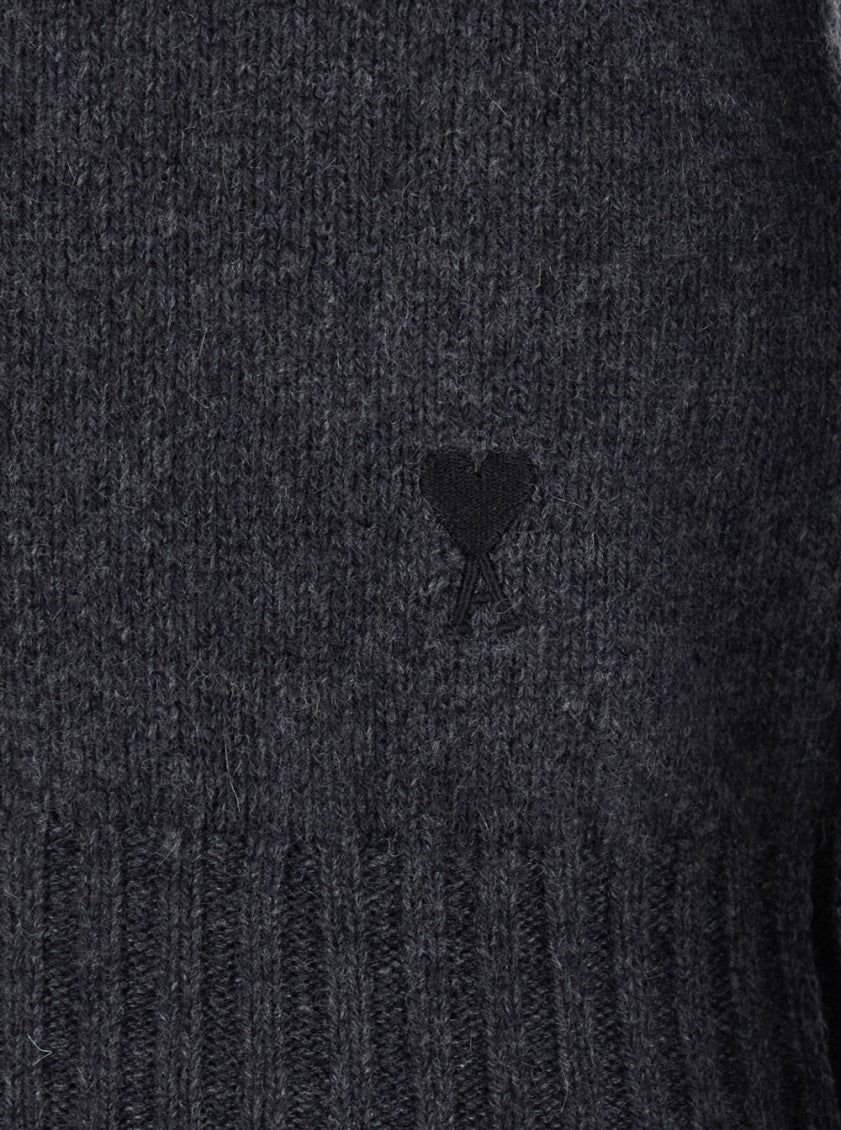 Grey Solid Turtle Neck Sweater 3