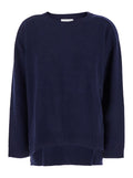 Blue Solid Crew Neck Sweater 1