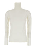 White Solid Turtle Neck Sweater 1
