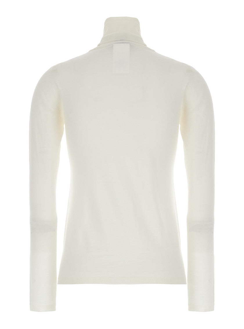 White Solid Turtle Neck Sweater 2