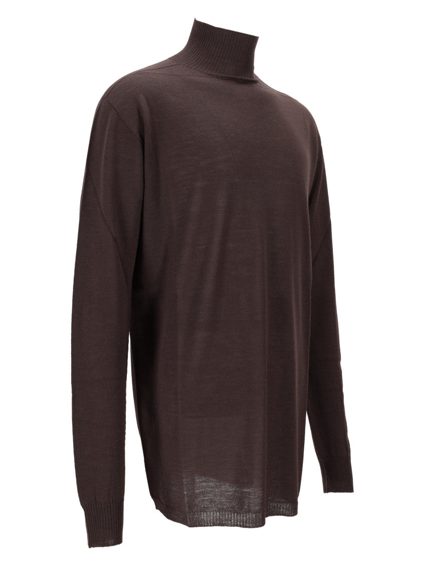 Dark Brown Relaxed Sweaters 2