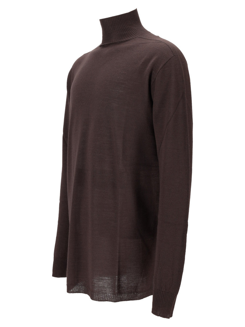 Dark Brown Relaxed Sweaters 3
