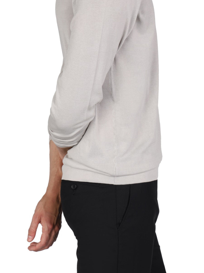Grey Solid Regular Sweaters 3