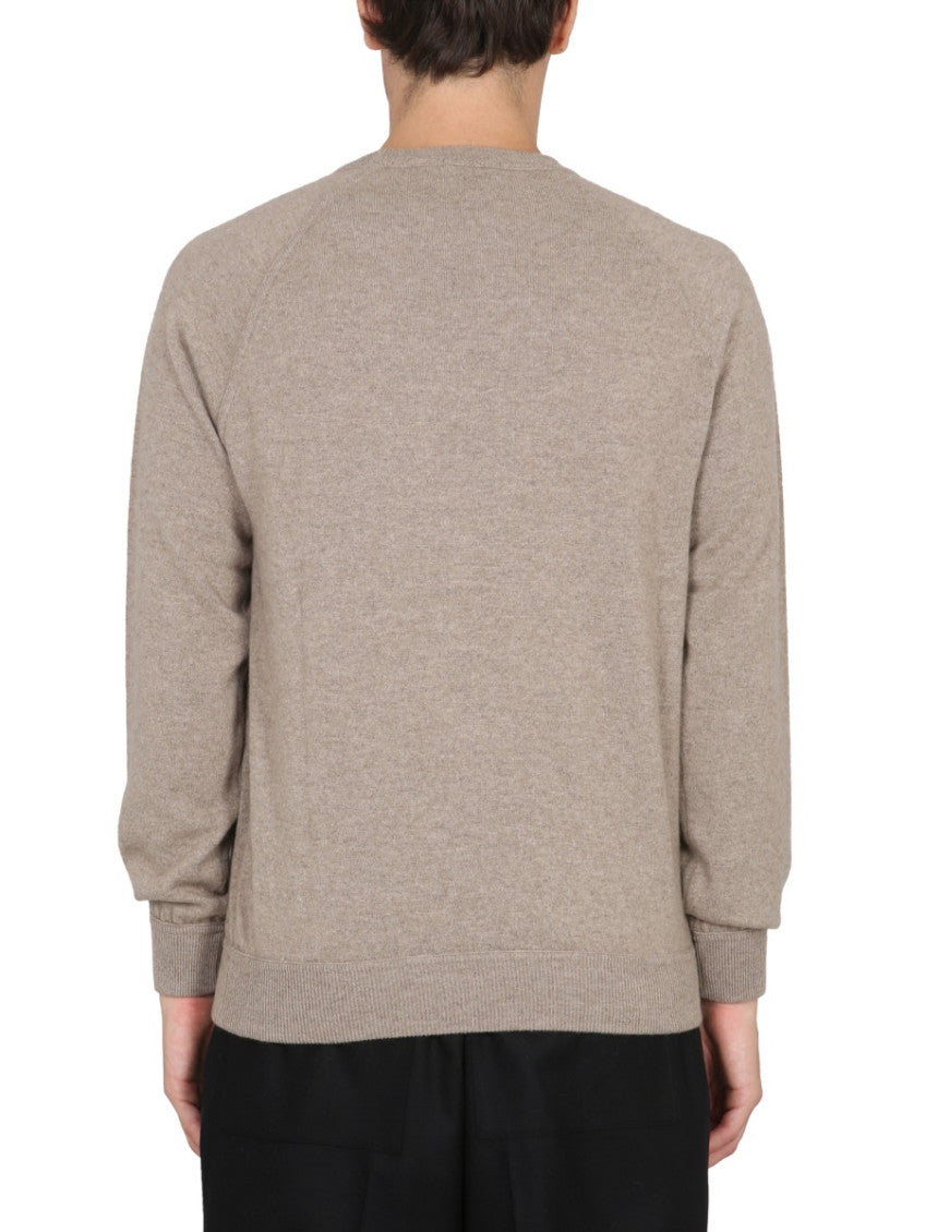 Beige Crew Neck Sweaters 3