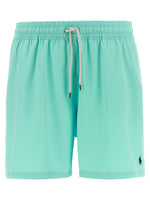 Light Blue Logo Embroidery Swimsuit 1