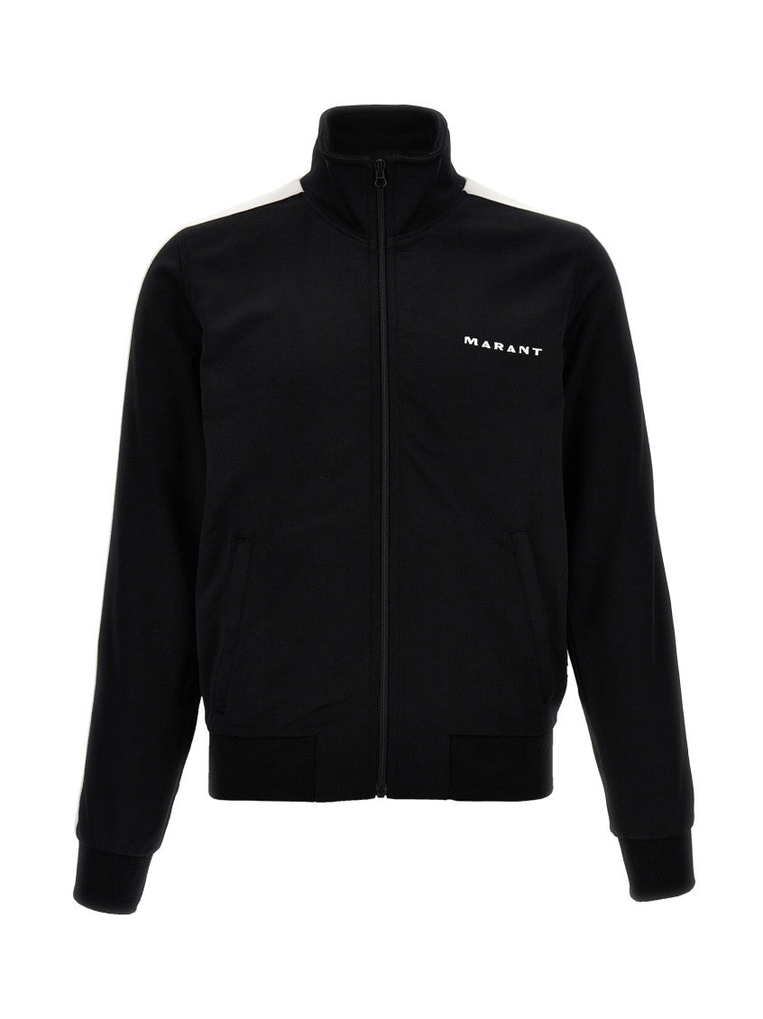 Black Logo Embroidery Sweatshirt 1