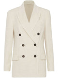 Off-white Cotton Blend Double-breasted Jacket 1