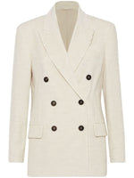 Off-white Cotton Blend Double-breasted Jacket 1
