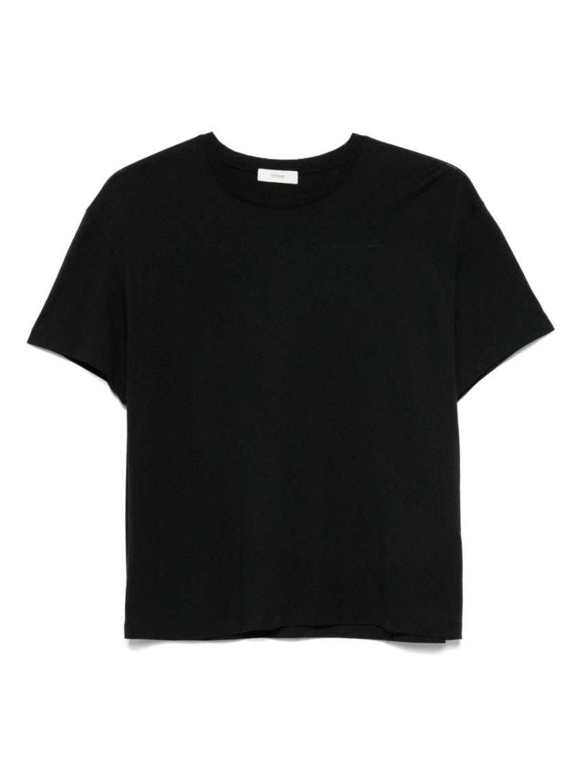 Black Cotton blend t-shirt 1