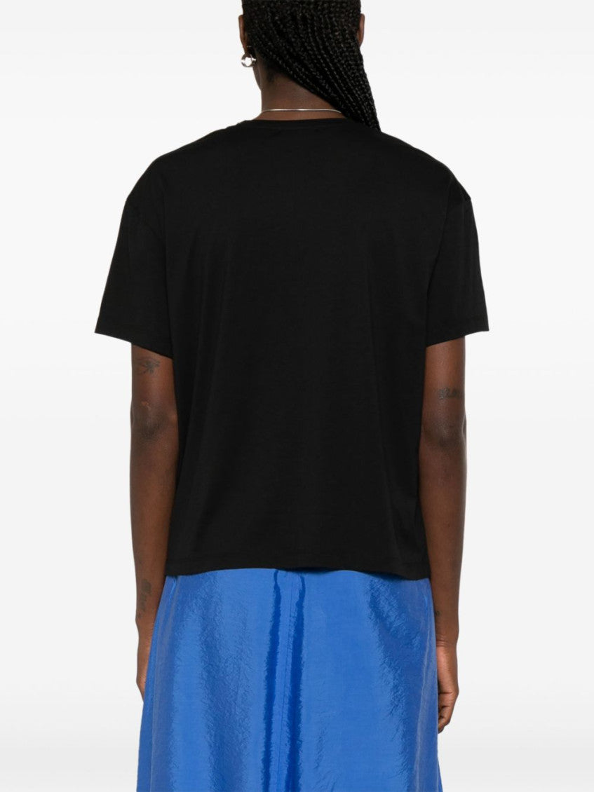 Black Cotton blend t-shirt 4