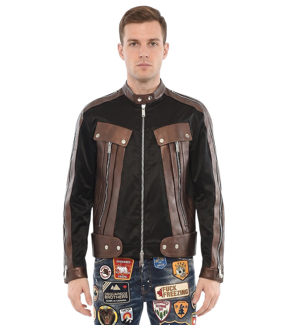 Black Mandarin Collar Jacket 1