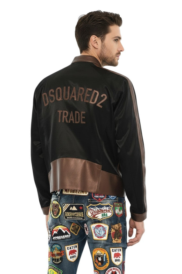 Black Mandarin Collar Jacket 2