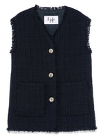 Girls Navy Blue V Neck Jacket 1