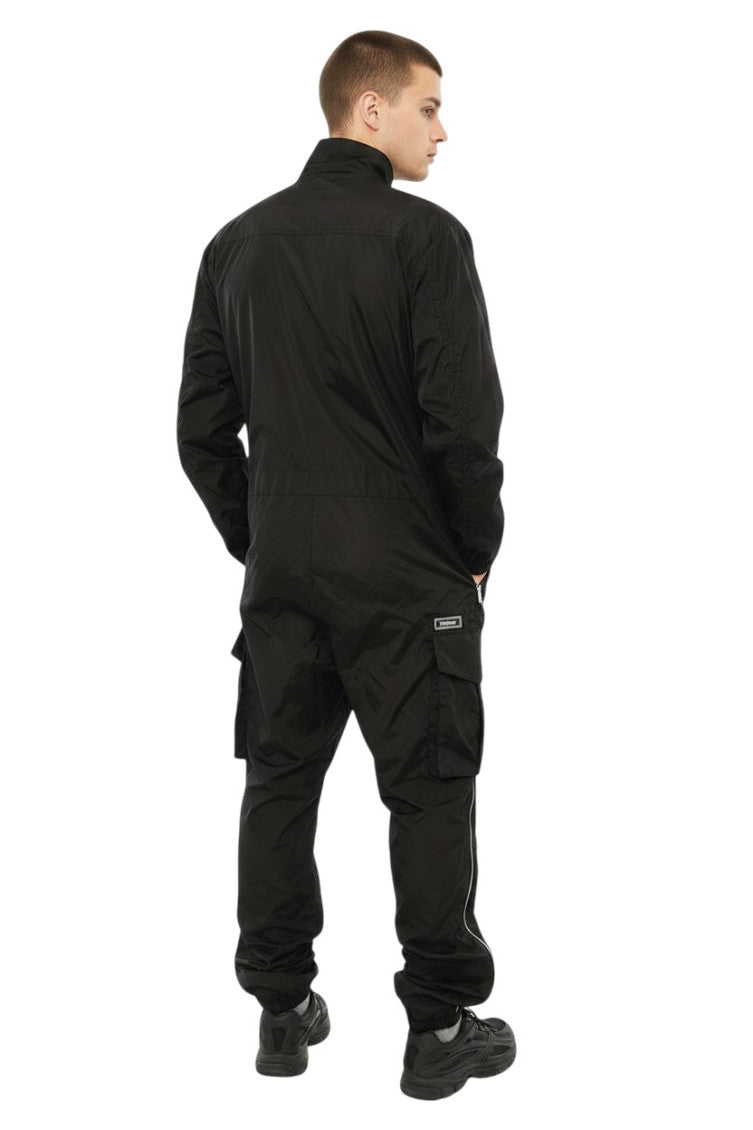 Black Shirt Collar Jumpsuit 2
