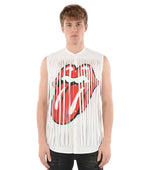 White Regular Sleeveless Shirt 1