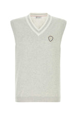 Light Grey V Neck Sweater 1