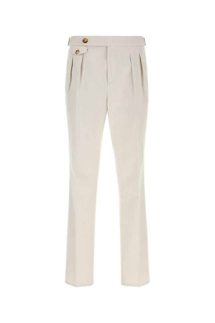 Off White Pleated Pants 1