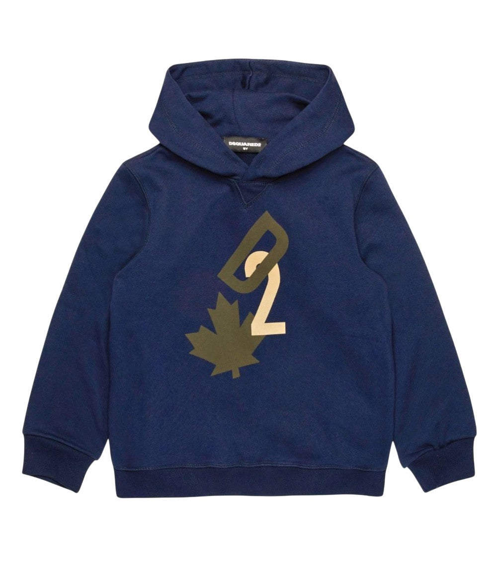 Boys Royal Blue Graphic Hoodie 1