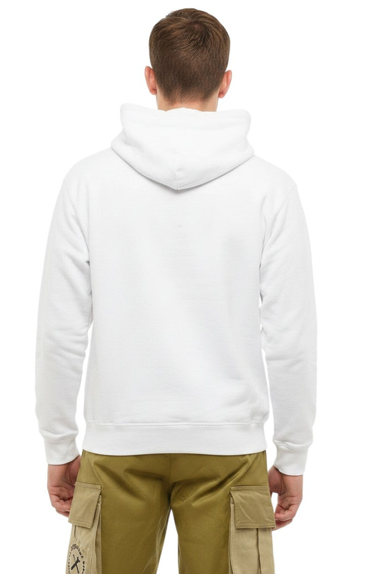 White Regular Graphic Hoodie 2