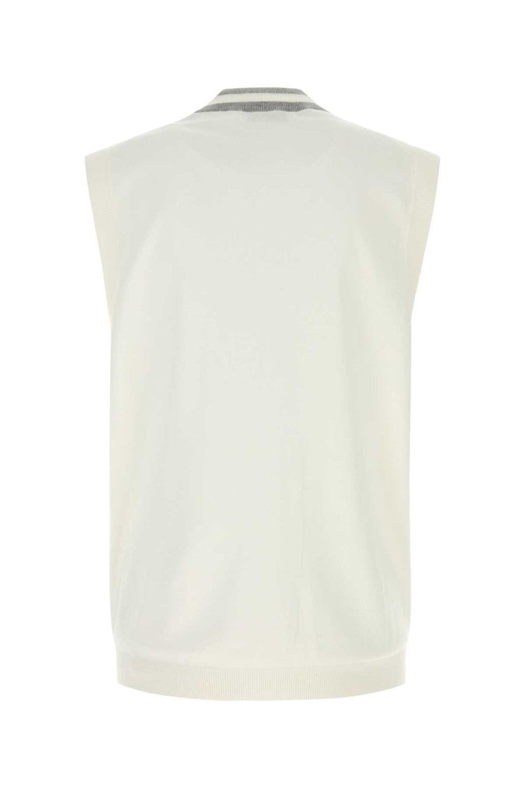 White V Neck Sweater 2