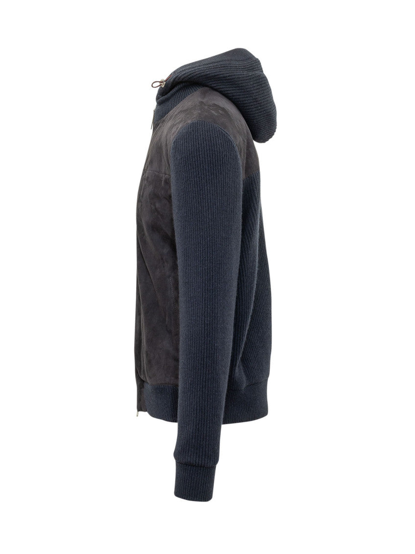 Dark Blue Hood Jacket 3