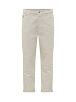 White Slim Mid Rise Jeans 1