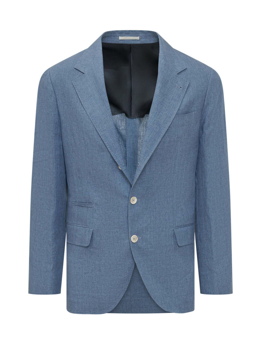 Blue Notched Lapel Blazer 1