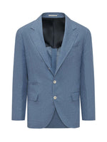 Blue Notched Lapel Blazer 1