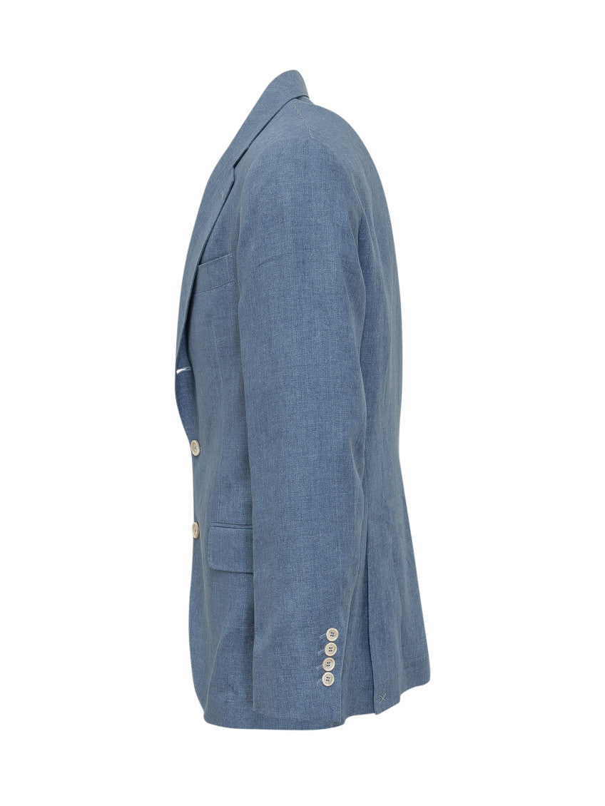 Blue Notched Lapel Blazer 3