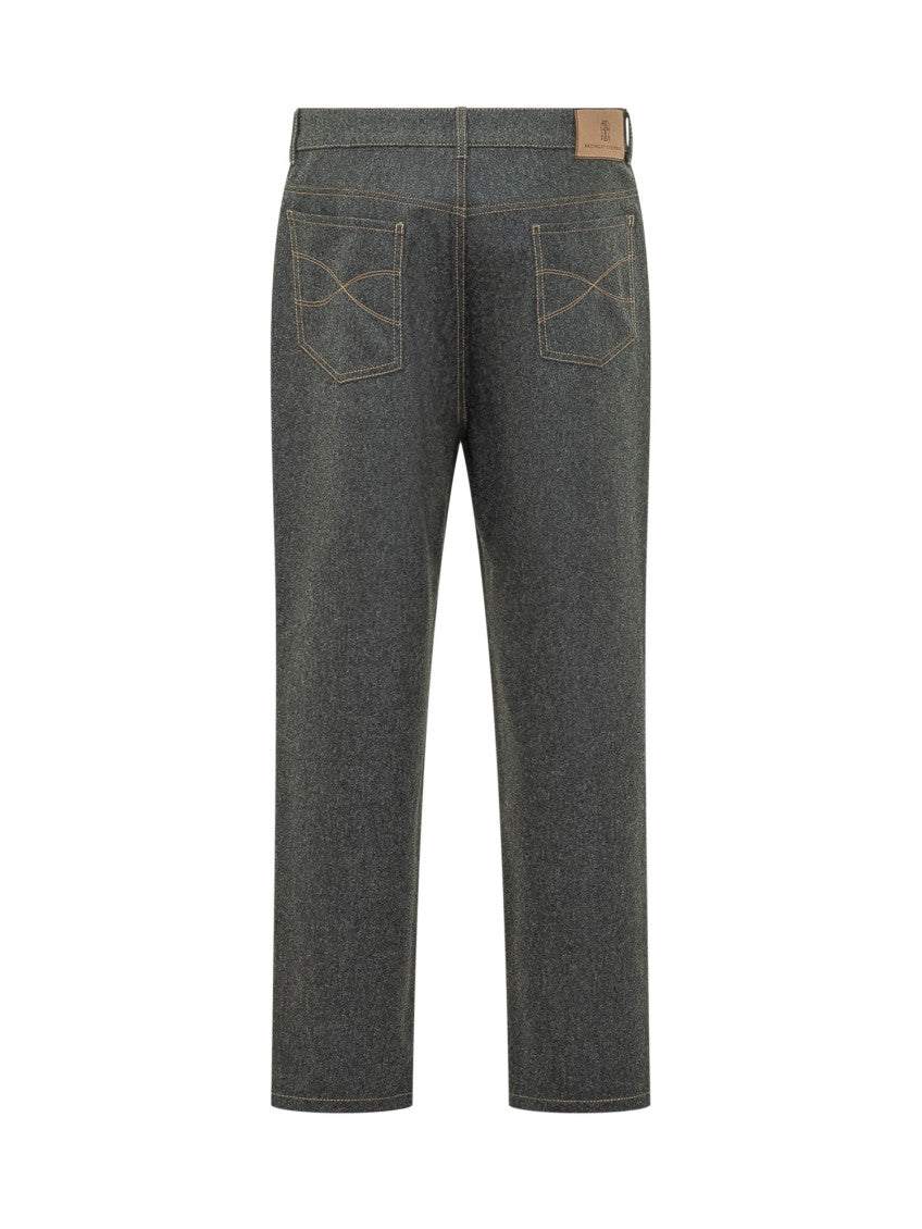 Dark Grey Straight Pants 2
