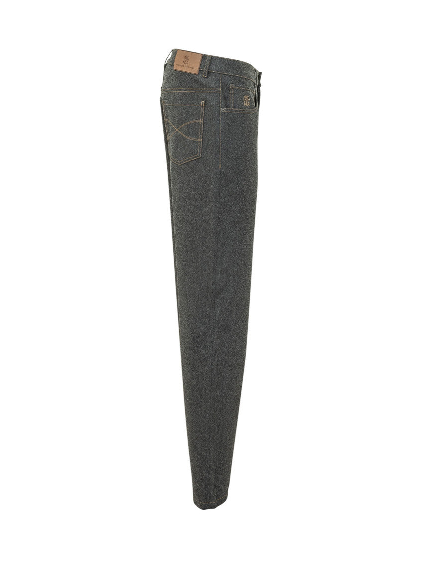 Dark Grey Straight Pants 3