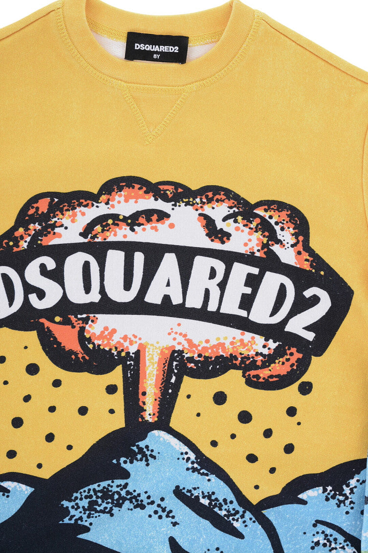 Boys Yellow Graphic Sweatshirt 3