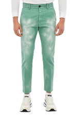 Green Flat Front Trousers 1