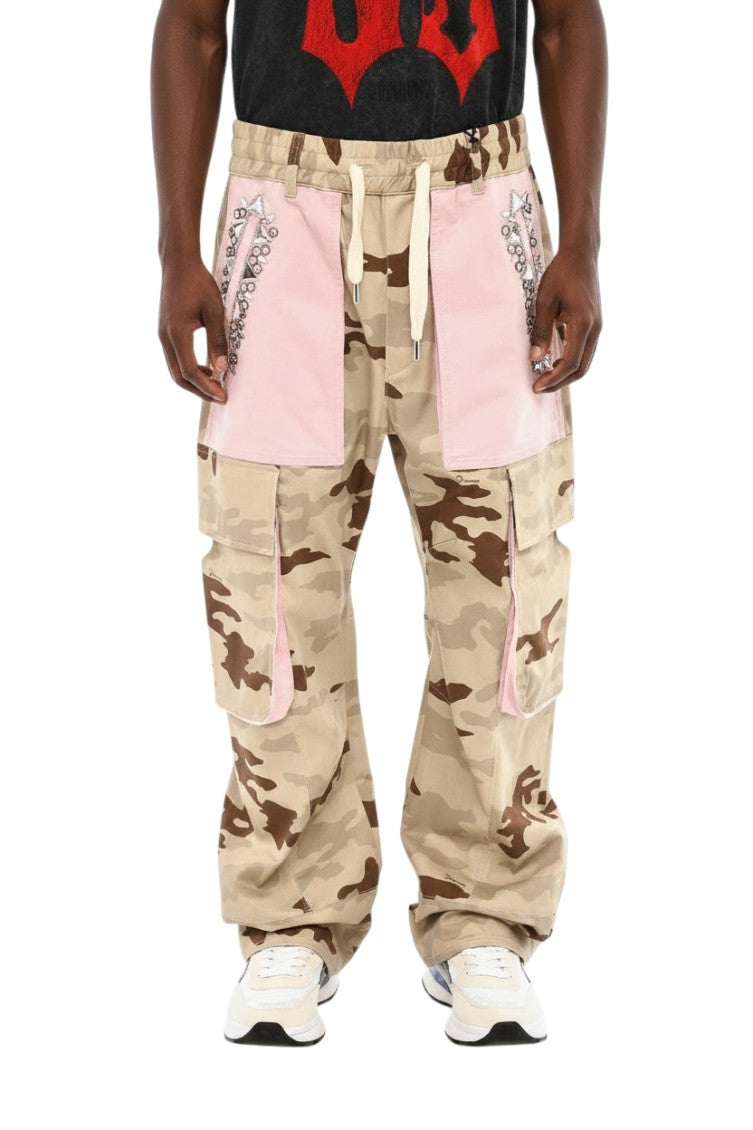 Beige Relaxed Cargo Pants 1