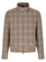 Brown Plaid Regular Jacket 1