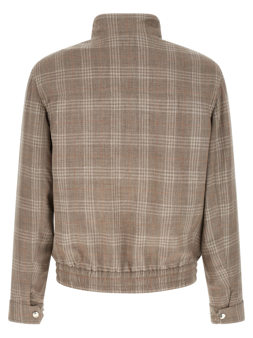 Brown Plaid Regular Jacket 2