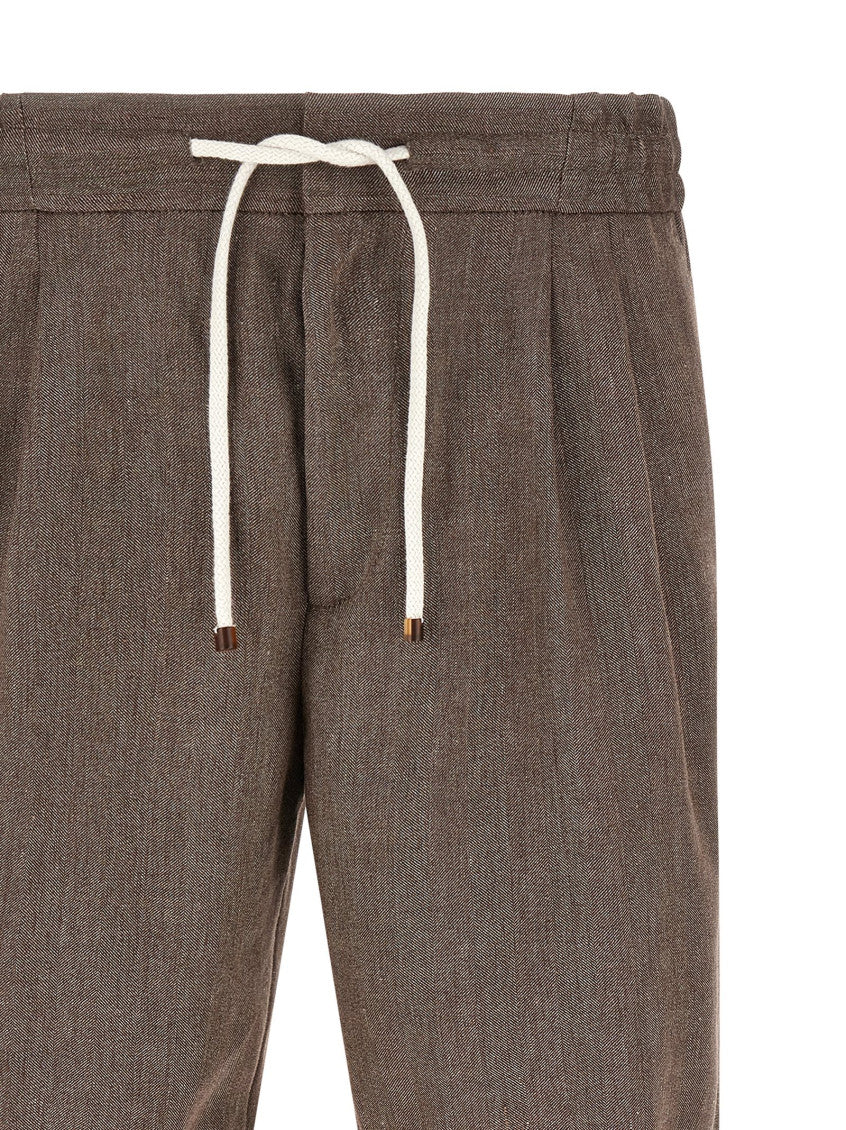 Dark Brown Chevron Shorts 3