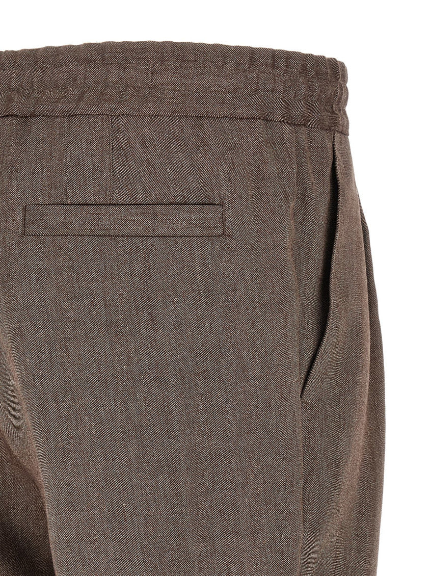Dark Brown Chevron Shorts 4