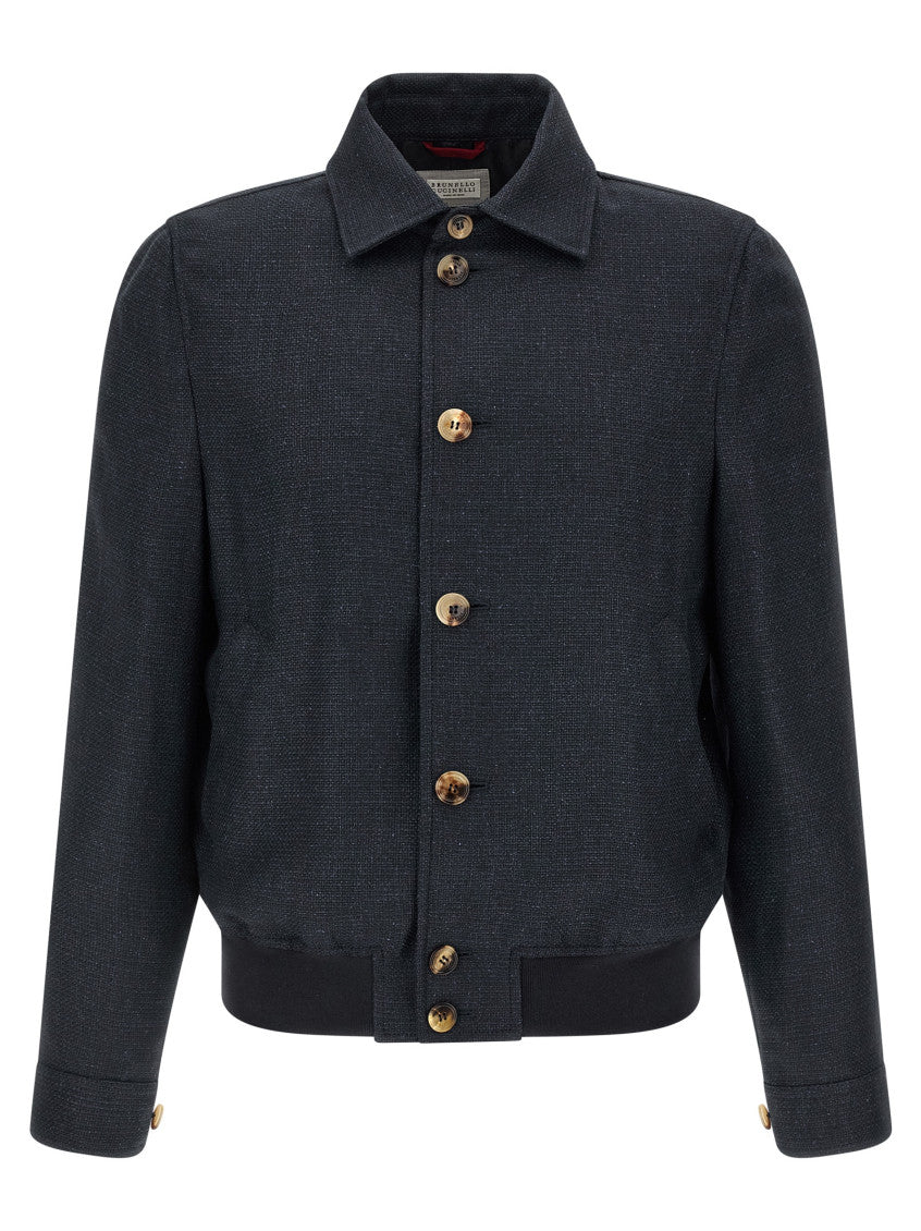 Dark Navy Textured Jacket 1